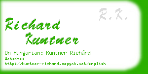 richard kuntner business card