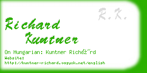 richard kuntner business card